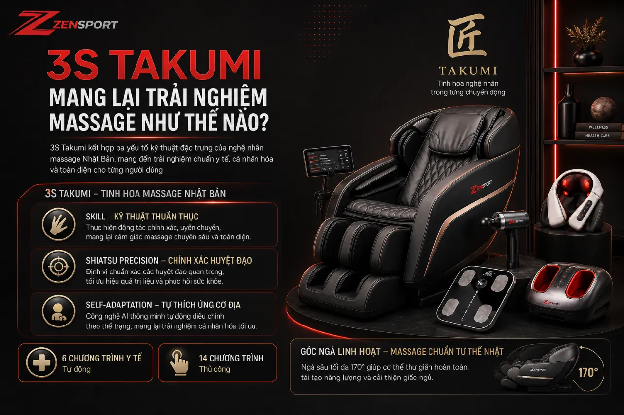 3S Takumi Mang Lại Trải Nghiệm Massage Như Thế Nào?