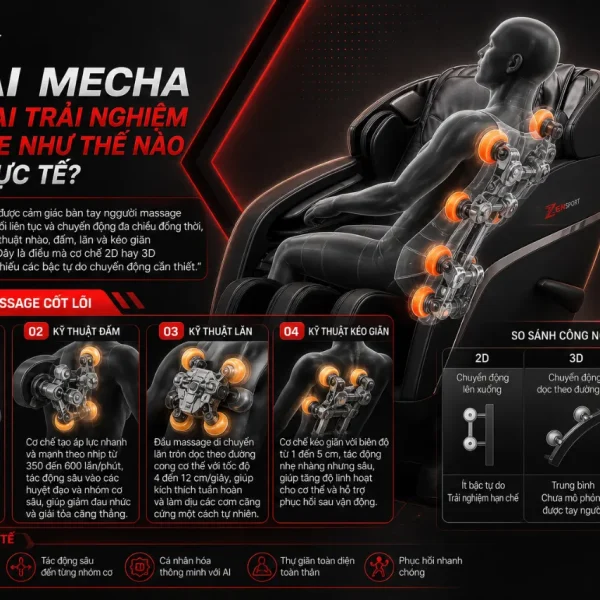Ghế Massage Fujiiryoki AS-2000: AI Double Sensing, 5D-AI Mecha