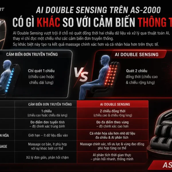 Ghế Massage Fujiiryoki AS-2000: AI Double Sensing, 5D-AI Mecha