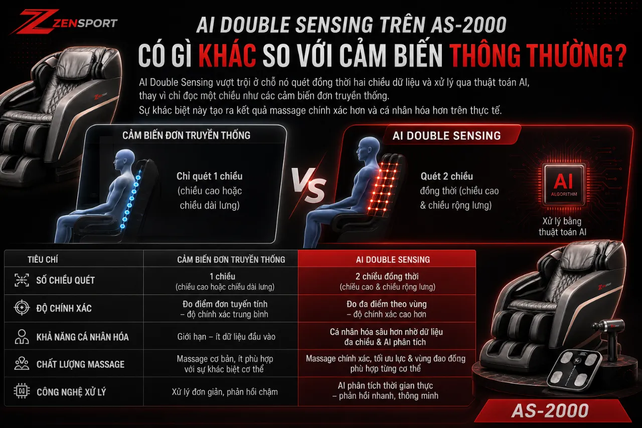 AI Double Sensing trên AS-2000 có gì khác so với cảm biến thông thường?