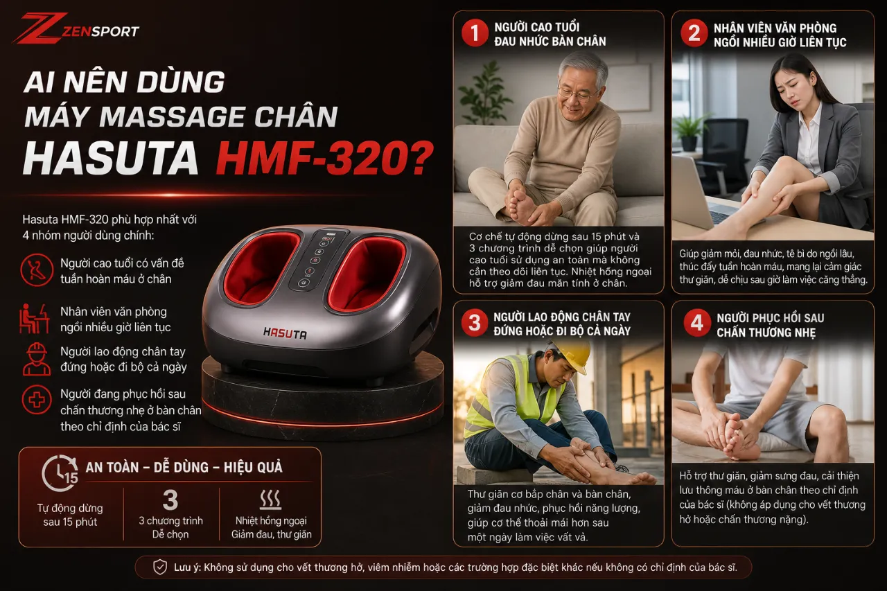 Ai nên dùng máy massage chân Hasuta HMF-320?