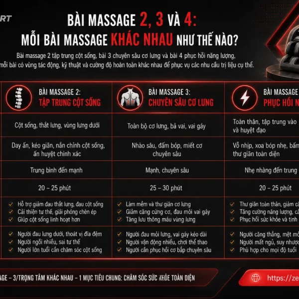 Ghế Massage Maxcare Max616 Plus: 4 Bài Massage, Không Trọng Lự