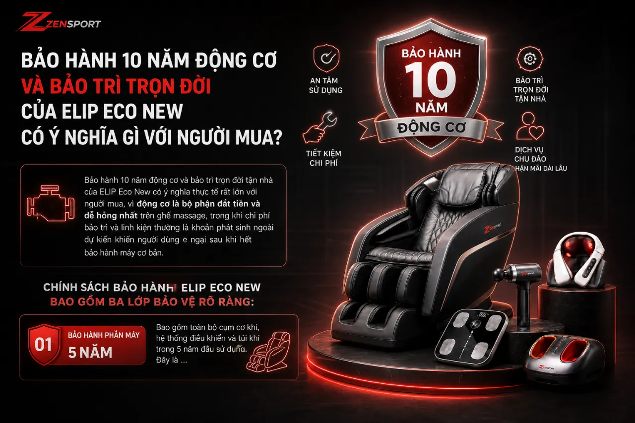 Bảo Hành 10 Năm Động Cơ Và Bảo Trì Trọn Đời Của ELIP Eco New Có Ý Nghĩa Gì Với Người Mua?