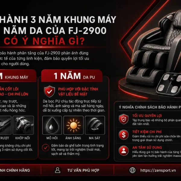 Ghế Massage Fuji Luxury FJ-2900: Bi Lăn 3D, Khung SL, Điều Khiển Giọng Nói