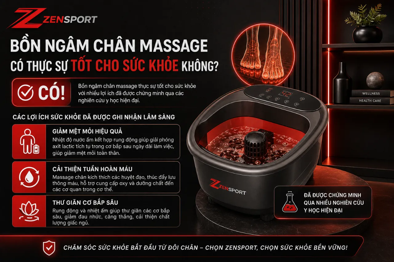 Bồn ngâm chân massage có thực sự tốt cho sức khỏe không?