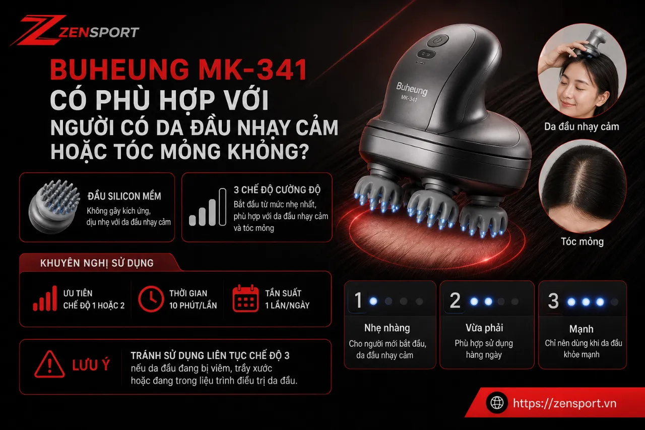 Buheung MK-341 Có Phù Hợp Với Người Có Da Đầu Nhạy Cảm Hoặc Tóc Mỏng Không?