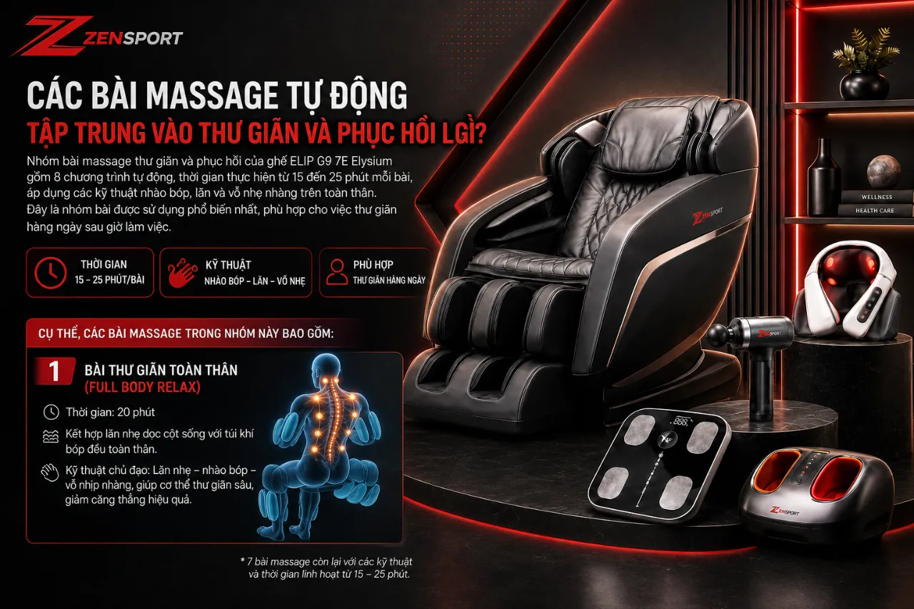 Các Bài Massage Tự Động Tập Trung Vào Thư Giãn Và Phục Hồi Là Gì?