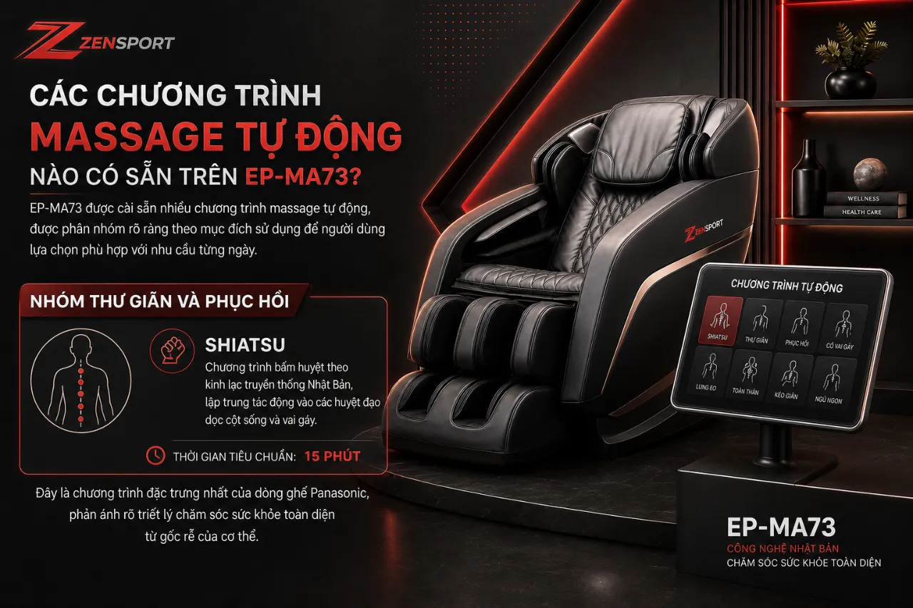 Các Chương Trình Massage Tự Động Nào Có Sẵn Trên EP-MA73?