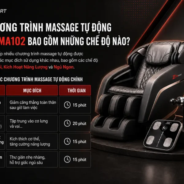 Ghế Massage Panasonic EP-MA102 31 Túi Khí Toàn Thân, 86 Kỹ Thuật Xoa Bóp