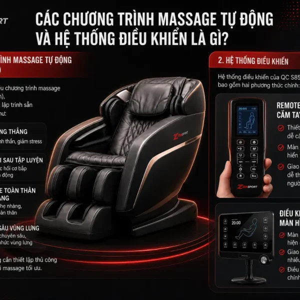 Ghế Massage Queen Crown QC S850: Massage 5D, Ray SL 145cm
