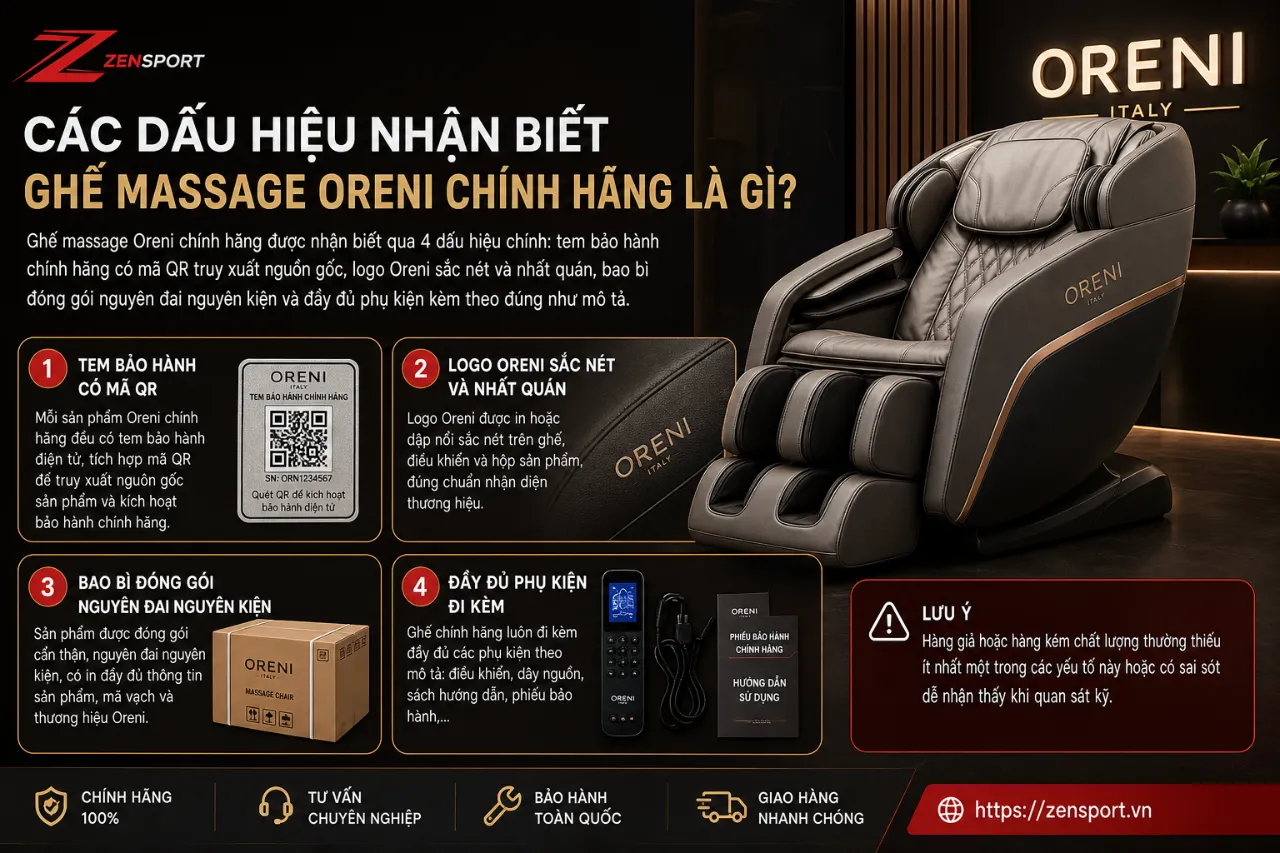 Các Dấu Hiệu Nhận Biết Ghế Massage Oreni Chính Hãng Là Gì?