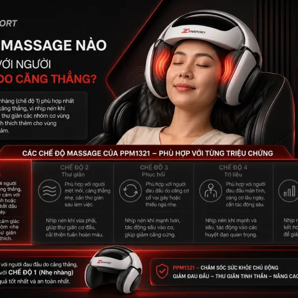 Máy Massage Đầu Philips PPM1321: 3 chế độ massage, chườm ấm