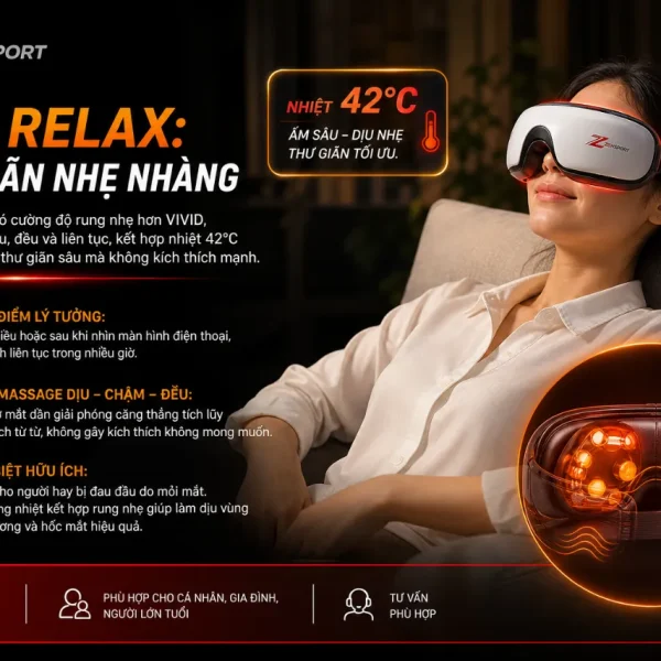 Máy massage mắt SKG 4301 3 chế độ, đầu silicon mềm