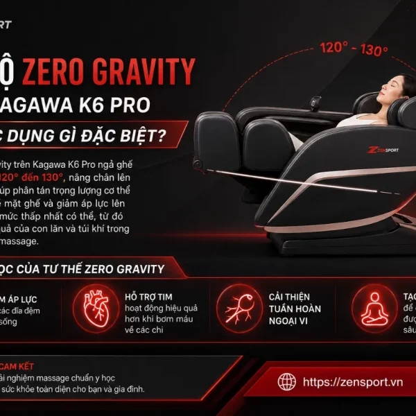 Ghế Massage Kagawa K6 Pro: Con Lăn 4D, Body Scan