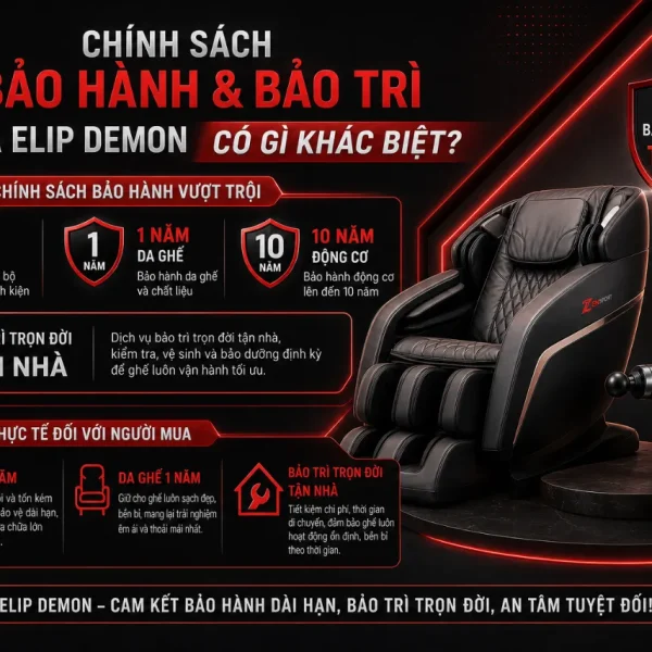 Ghế Massage ELIP Demon: Massage 3D, Trục SL Ôm Sát Cơ Thể