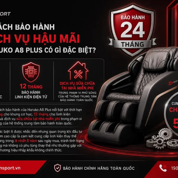 Ghế Massage Haruko A8 Plus: 4D, 30 Túi Khí, Có Giọng Nói Tiếng Việt