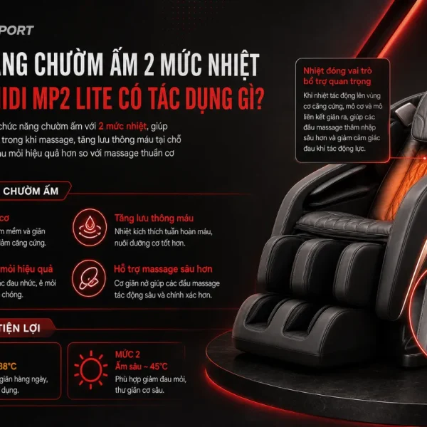 Máy massage cổ Bomidi MP2: Lite 6 điểm 3D, chườm ấm