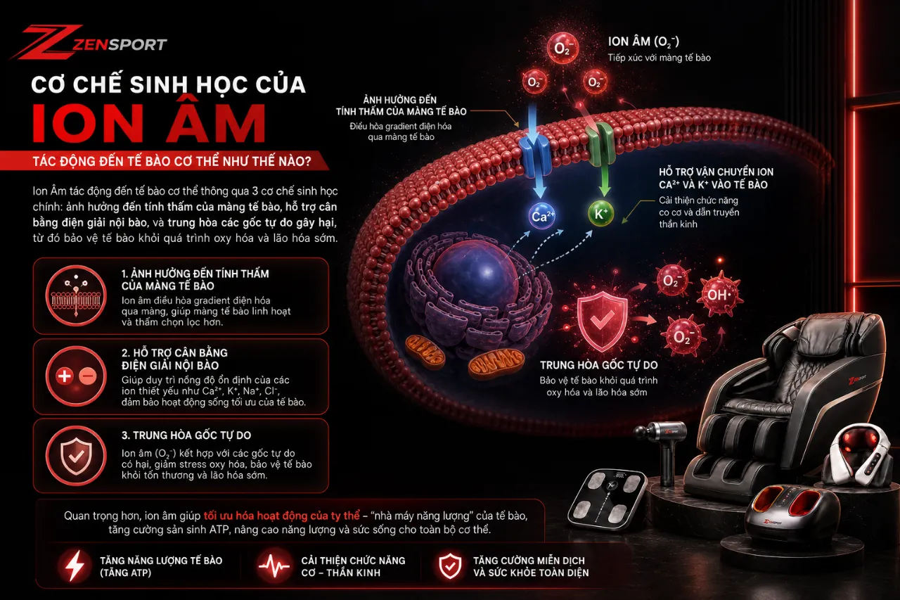 Cơ Chế Sinh Học Của Ion Âm Tác Động Đến Tế Bào Cơ Thể Như Thế Nào?