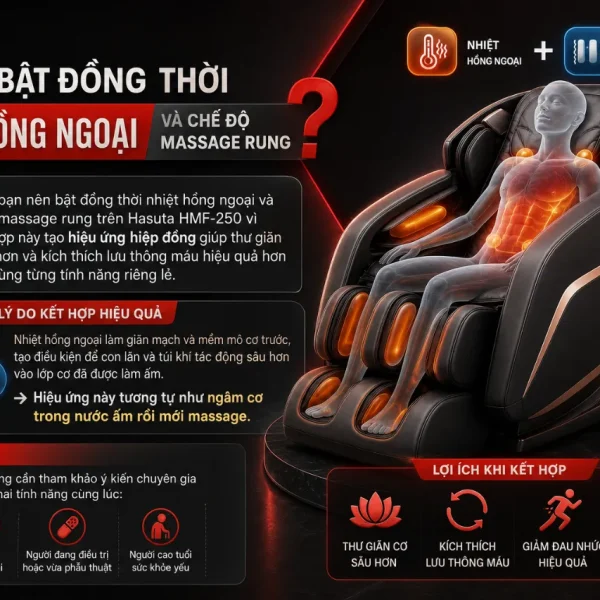 Máy massage chân Hasuta HMF-250: Con lăn 3D, sưởi nhiệt hồng ngoại
