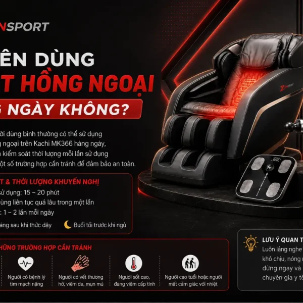 Máy massage cổ vai gáy Kachi MK366: con lăn 4D, nhiệt hồng ngoại