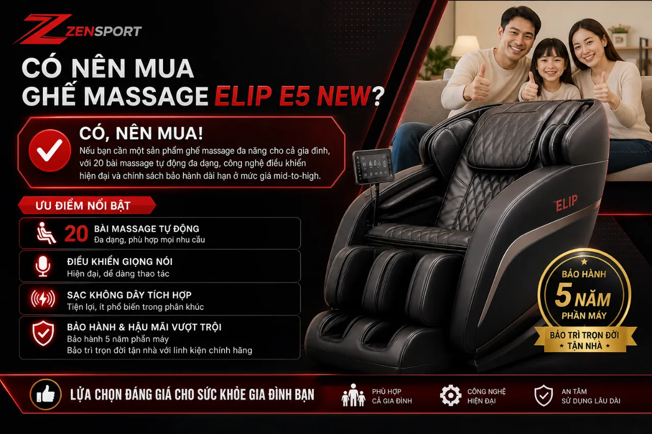 Có Nên Mua Ghế Massage ELIP E5 New Không?