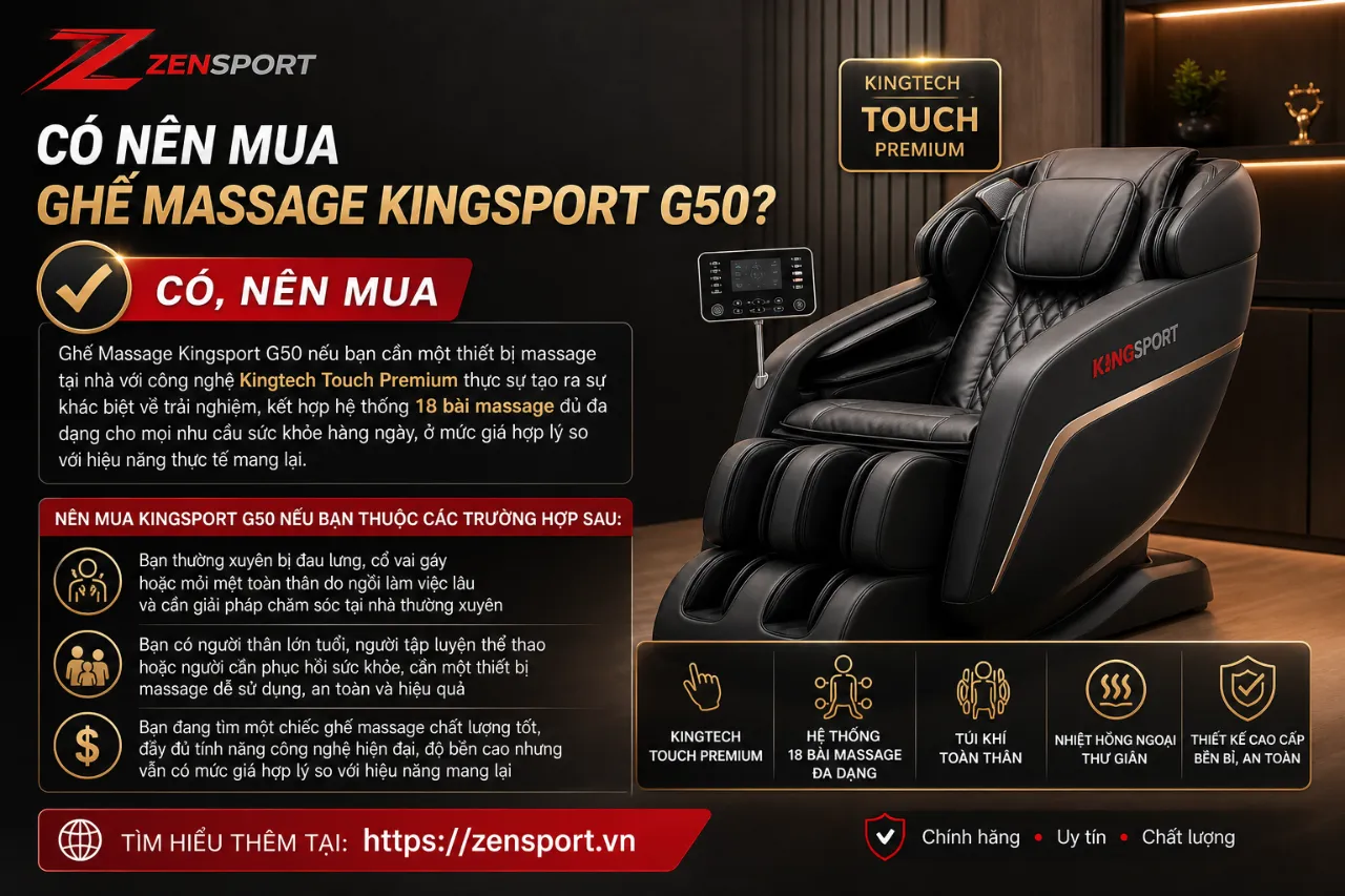 Có Nên Mua Ghế Massage Kingsport G50 Không?