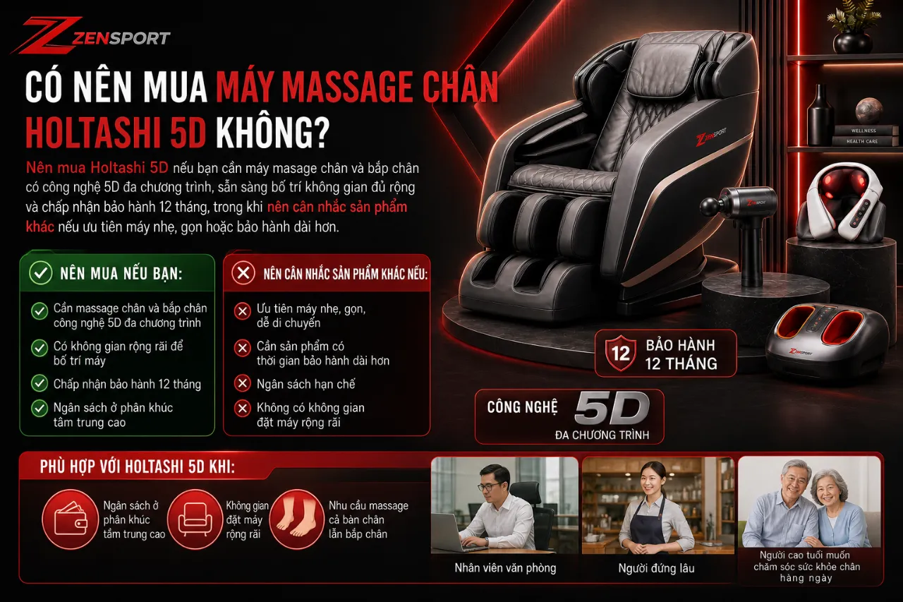Có Nên Mua Máy Massage Chân Holtashi 5D Không?