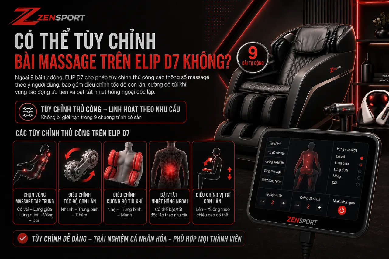 Có Thể Tùy Chỉnh Bài Massage Trên ELIP D7 Không?