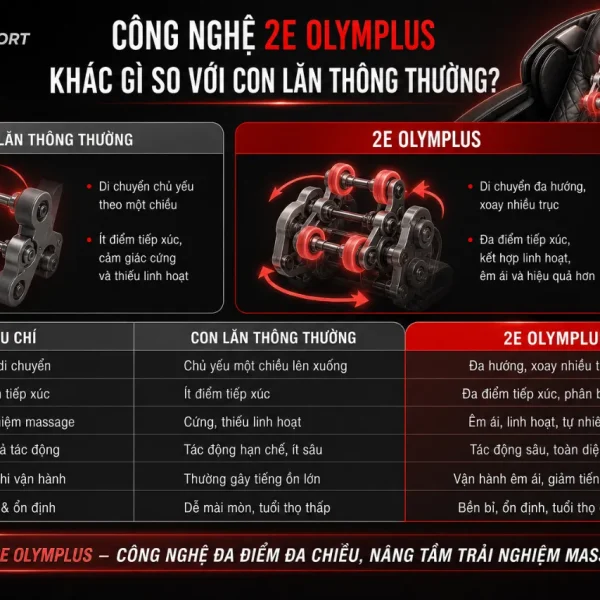 Ghế Massage ELIP Cara New: 21 Bài Tự Động, 2E Olymplus