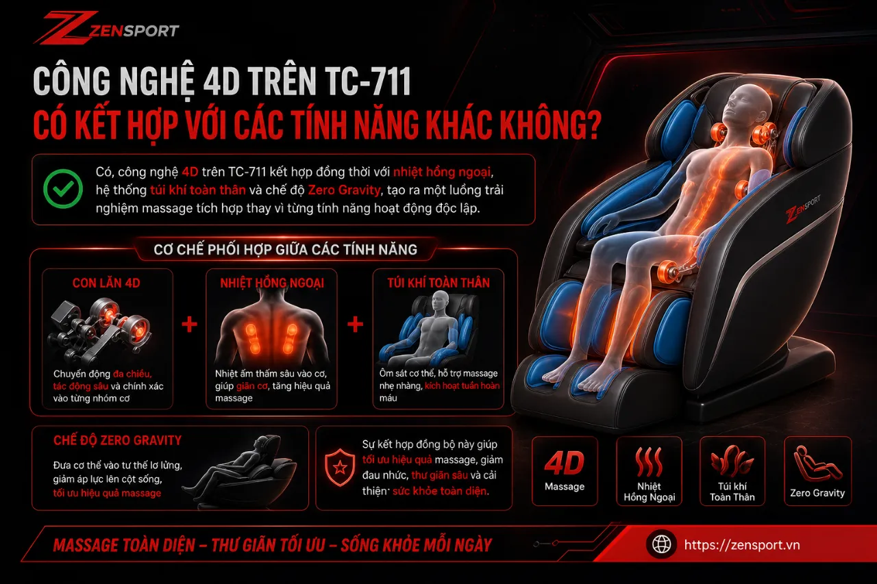Công Nghệ 4D Trên TC-711 Có Kết Hợp Với Các Tính Năng Khác Không?