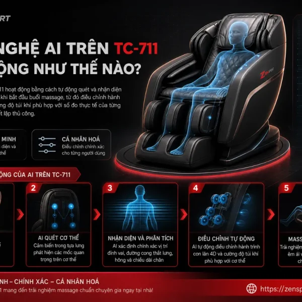 Ghế Massage Tokuyo TC-711 10 Bài Massage, Công Nghệ 4D