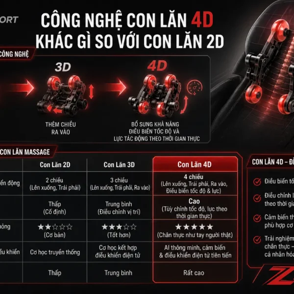 Ghế Massage Toshiko T68: Con Lăn 4D, Scan Body Quang Học