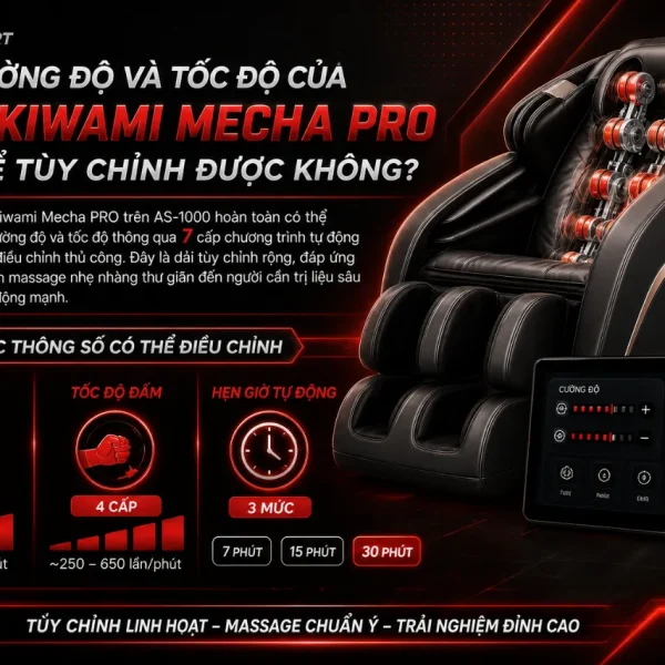 Ghế Massage Fujiiryoki AS-1000: Deep Kiwami Mecha PRO, Bi Lăn Sâu 12,5cm