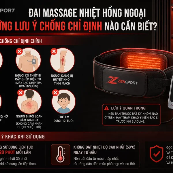 Đai Massage Queen Crown QC DC05: 20 Bi Lăn, Nhiệt Hồng Ngoại