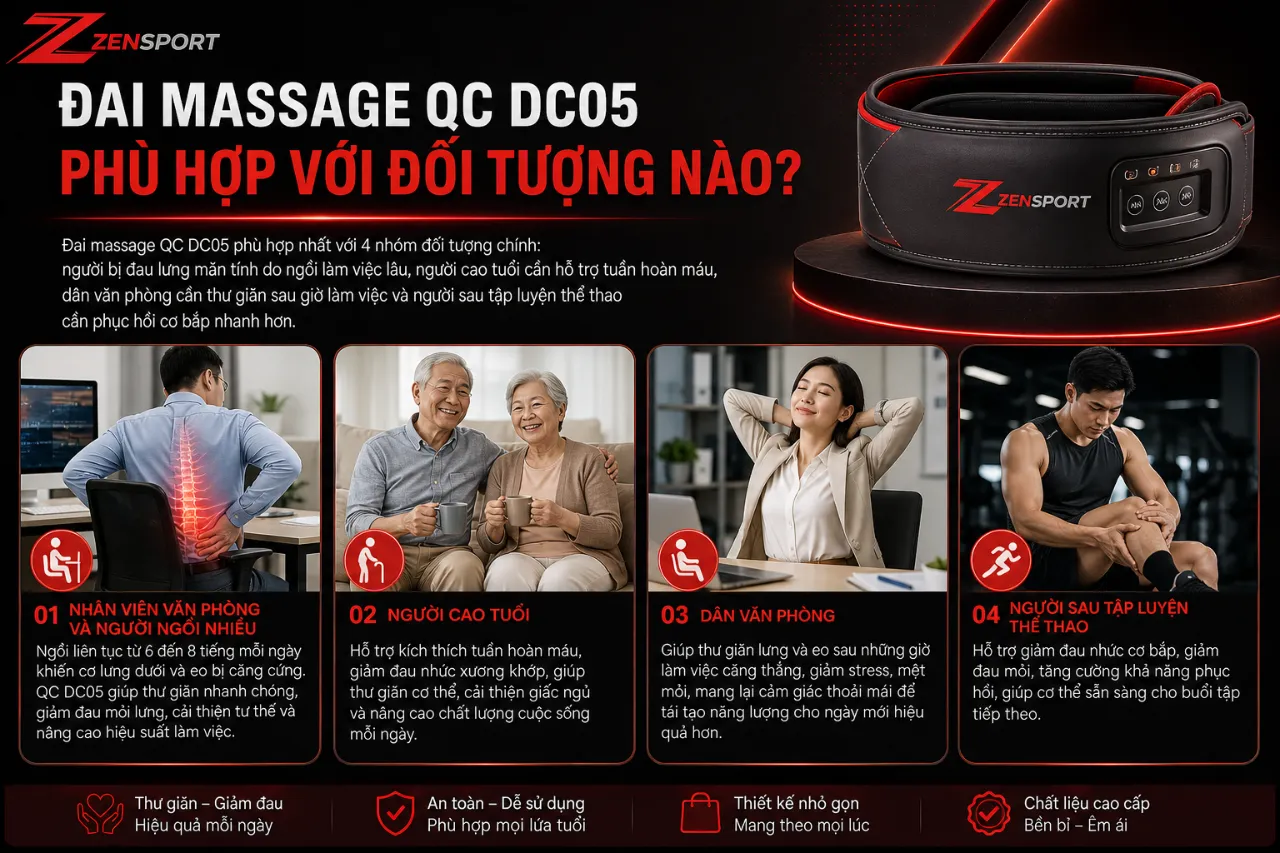Đai Massage QC DC05 Phù Hợp Với Đối Tượng Nào?