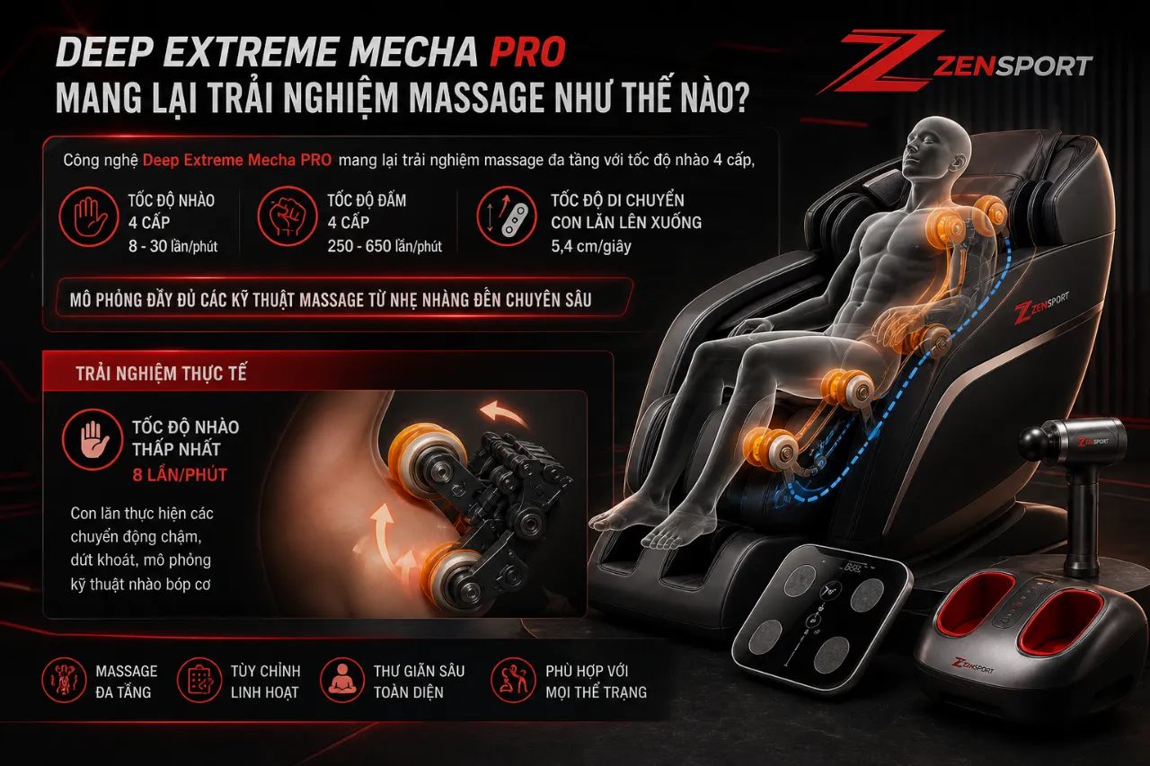 Deep Extreme Mecha PRO mang lại trải nghiệm massage như thế nào?