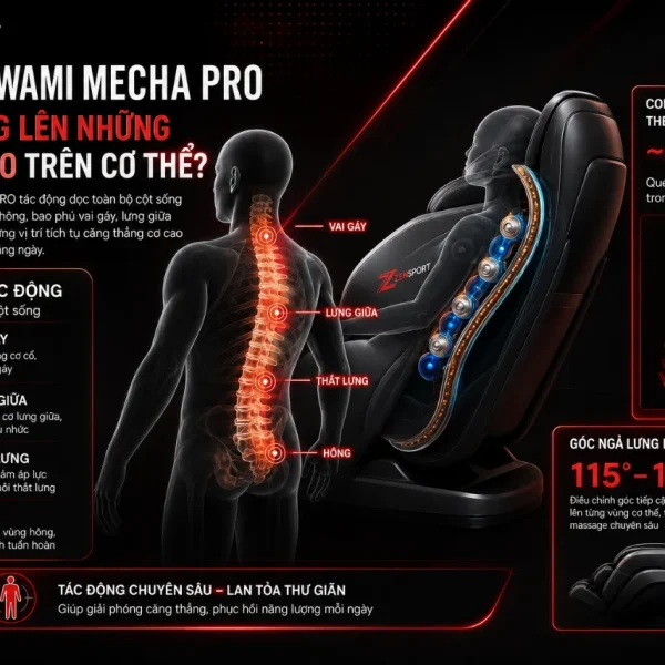 Ghế Massage Fujiiryoki AS-1000: Deep Kiwami Mecha PRO, Bi Lăn Sâu 12,5cm