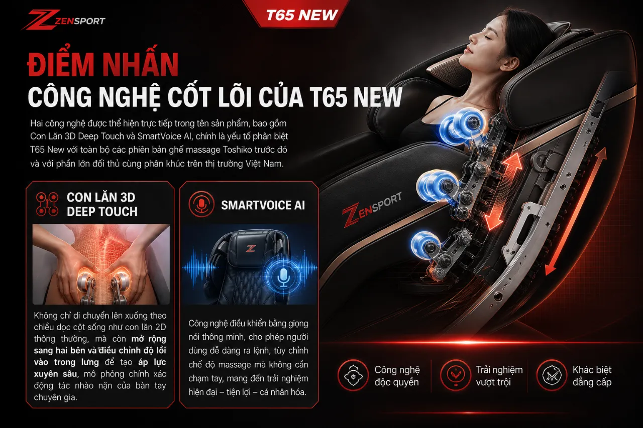 Điểm Nhấn Công Nghệ Cốt Lõi Của T65 New