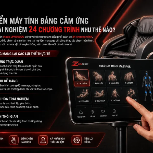 Ghế Massage Inada LPN30000: AI, 24 Chương Trình Massage