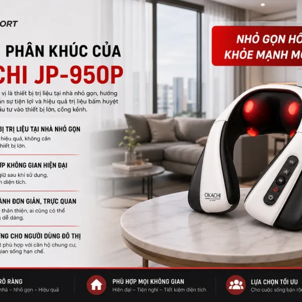 Máy massage chân OKACHI JP-950P: Châm cứu bấm huyệt, 25 chế độ