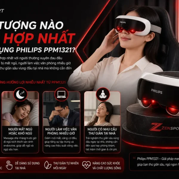 Máy Massage Đầu Philips PPM1321: 3 chế độ massage, chườm ấm