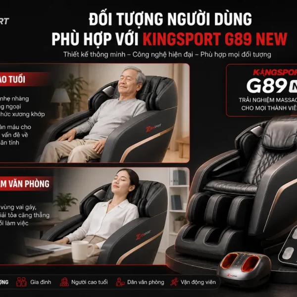 Ghế Massage Kingsport G89 New: Fast Healing, Ion Âm