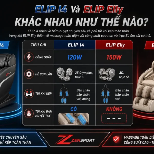 Ghế Massage ELIP I4 Với Túi Khí Kép, Nhiệt Hồng Ngoại