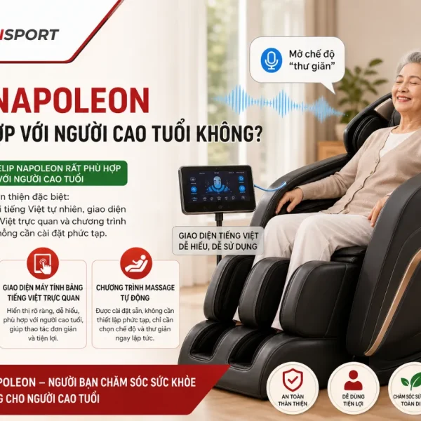 Ghế Massage ELIP Napoleon: Massage 5D, Body Scan