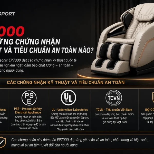 Ghế Massage Panasonic EP7000: Con Lăn 3D, Ngả Như Giường