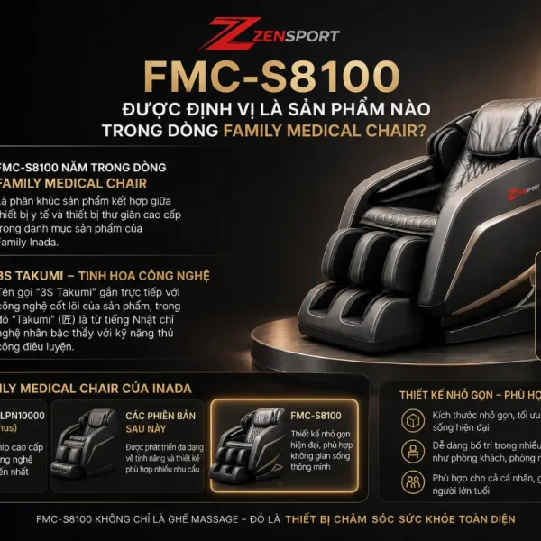 Ghế Massage Inada FMC-S8100: Dual Mecha, 3S Takumi
