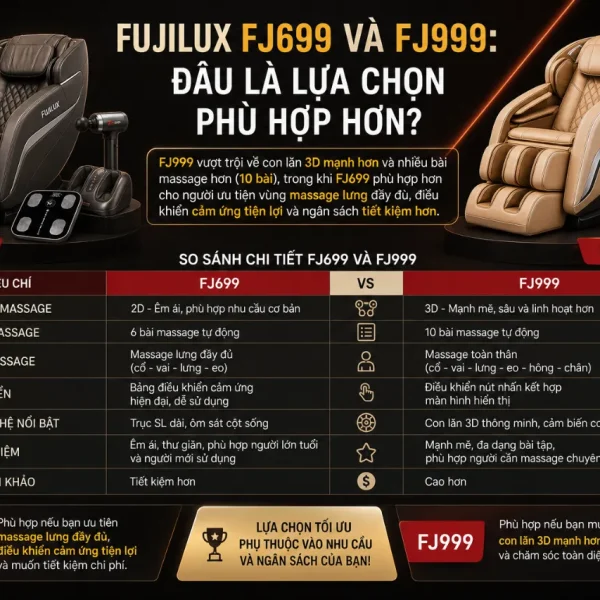 Ghế Massage FUJILUX FJ699: 18 Túi Khí, 5 Bài Massage