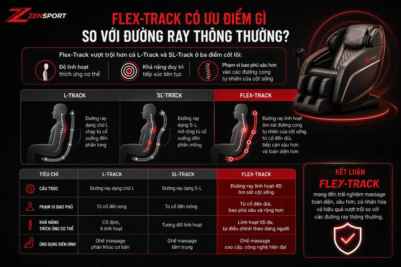 Flex-Track có ưu điểm gì so với đường ray thông thường?