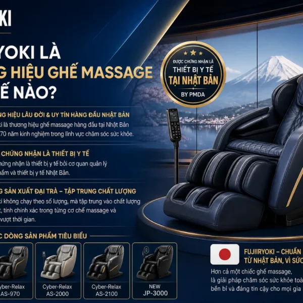 Ghế Massage Fujiiryoki Cyber-Relax JP-3000: 5D AI Plus, 38 Bài Massage