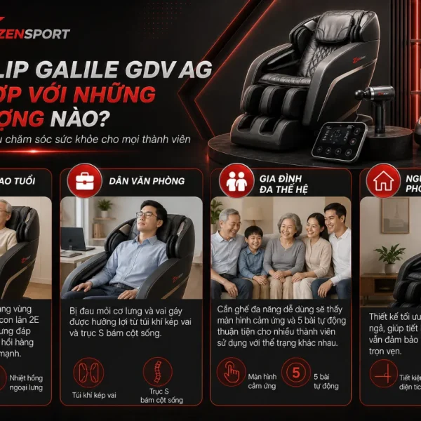 Ghế Massage ELIP Galile GDV AG: Massage 2E, Không Trọng Lực